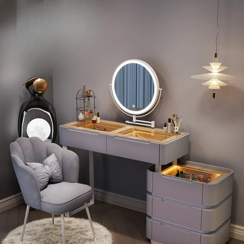 

Solid wood premium dresser bedroom simple modern 2025 new chest storage cabinet integrated makeup table