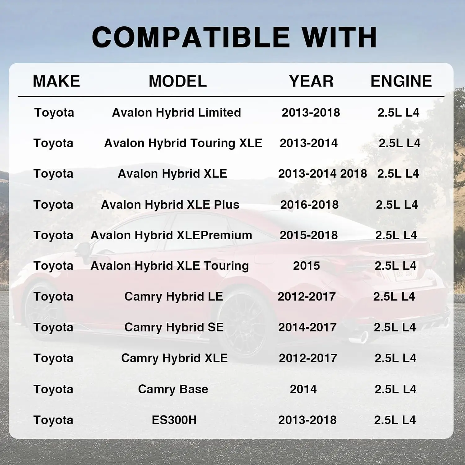 ل 2012-2018 تويوتا كامري 2013-2018 لكزس ES300H 2.5L 2013-2018 تويوتا أفالون L4 الهجين 161A0-39025 مضخة مياه المحرك الكهربائي