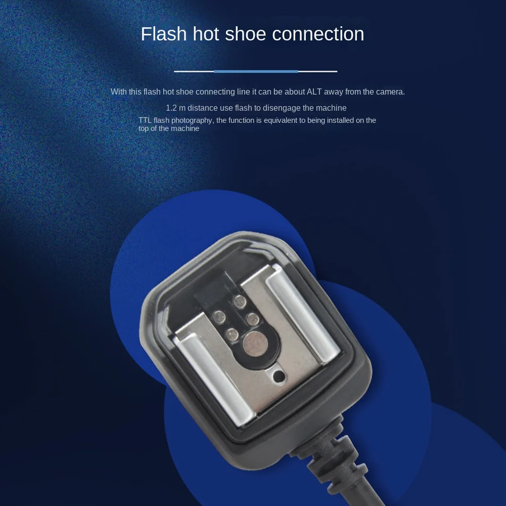 A01K-OC-E3 Hot Shoe Cord Sync Off-Camera Flash Focus Cable Camera Extension Cord For 580EX II / 580EX
