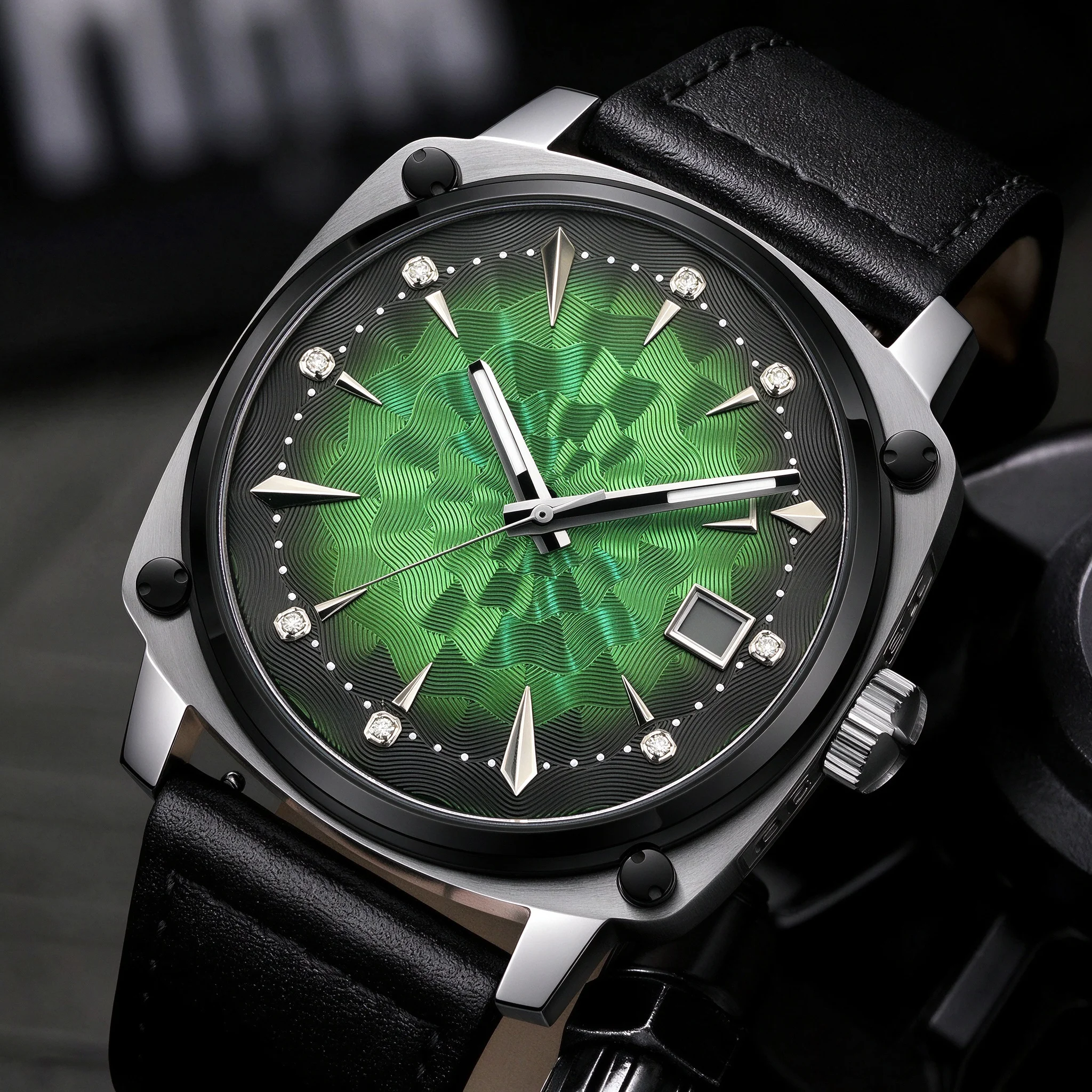 Mod 35mm Cocktail Watch Dial NH35 Dial No Lume Date Window Fits NH35 NH36 4R35 4R36 Movement Watch Modification Accessories