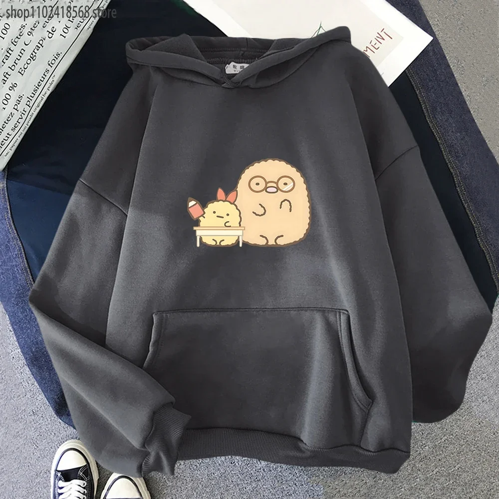 Kawaii Sumikko Gurashi Hoodies para homens e mulheres, moletom gráfico dos desenhos animados, roupas fofas para meninas, pulôveres, top estético, roupas Y2k