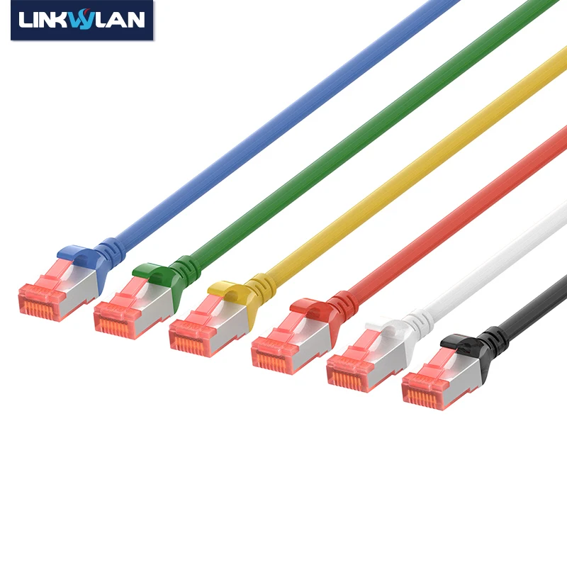 (5 sztuk/paczka) Kable sieciowe RJ45 Ethernet Cat 6 SFTP Patch Cord Kabel 0,25 m/0,5 m/1 m/1,5 m/2 m/3 m/5 m 6 kolorów ekranowanych