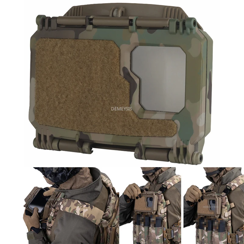 Boîte de rangement tactique MOLLE pour téléphone, gilets de chasse, porte-plaque, support pour téléphone, panneau de Navigation, prise de vue Airsoft, panneau d'administration