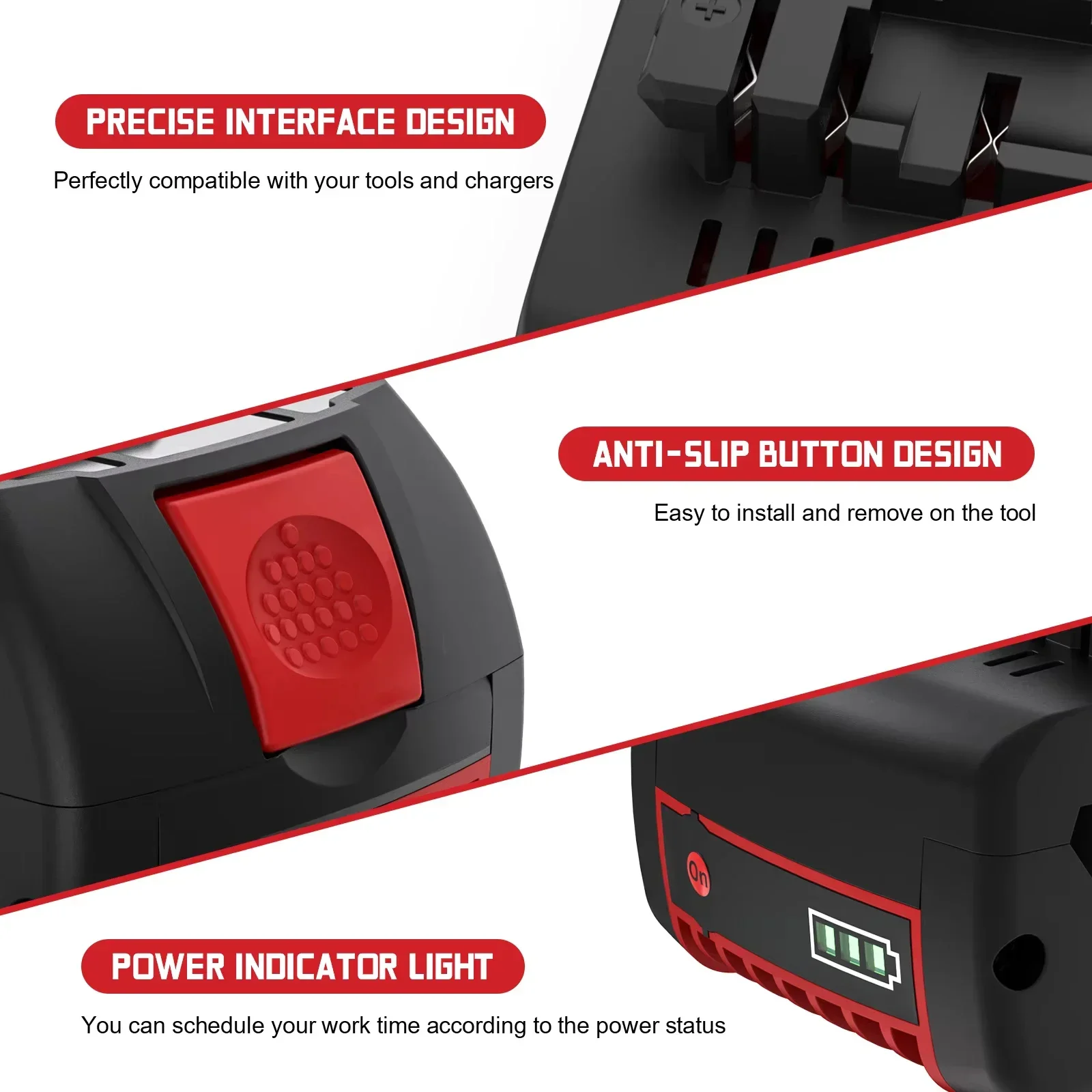 🔥High-Performance 18V Battery 12.0 Ah for Bosch 18V 배터리 18650 Lithium Battery Rechargeable Built-in