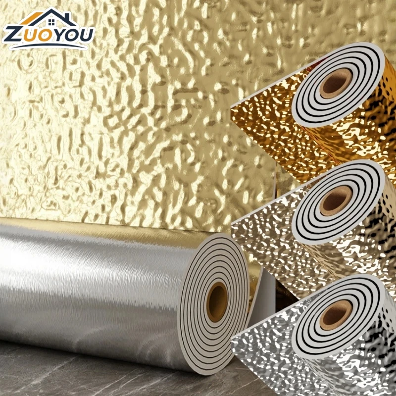 

Peel and Stick Wallpaper Gold Stripe Wall Panels Self Adhesive Waterproof Vinyl Wall Covering for Living Room Bedroom Home Decor