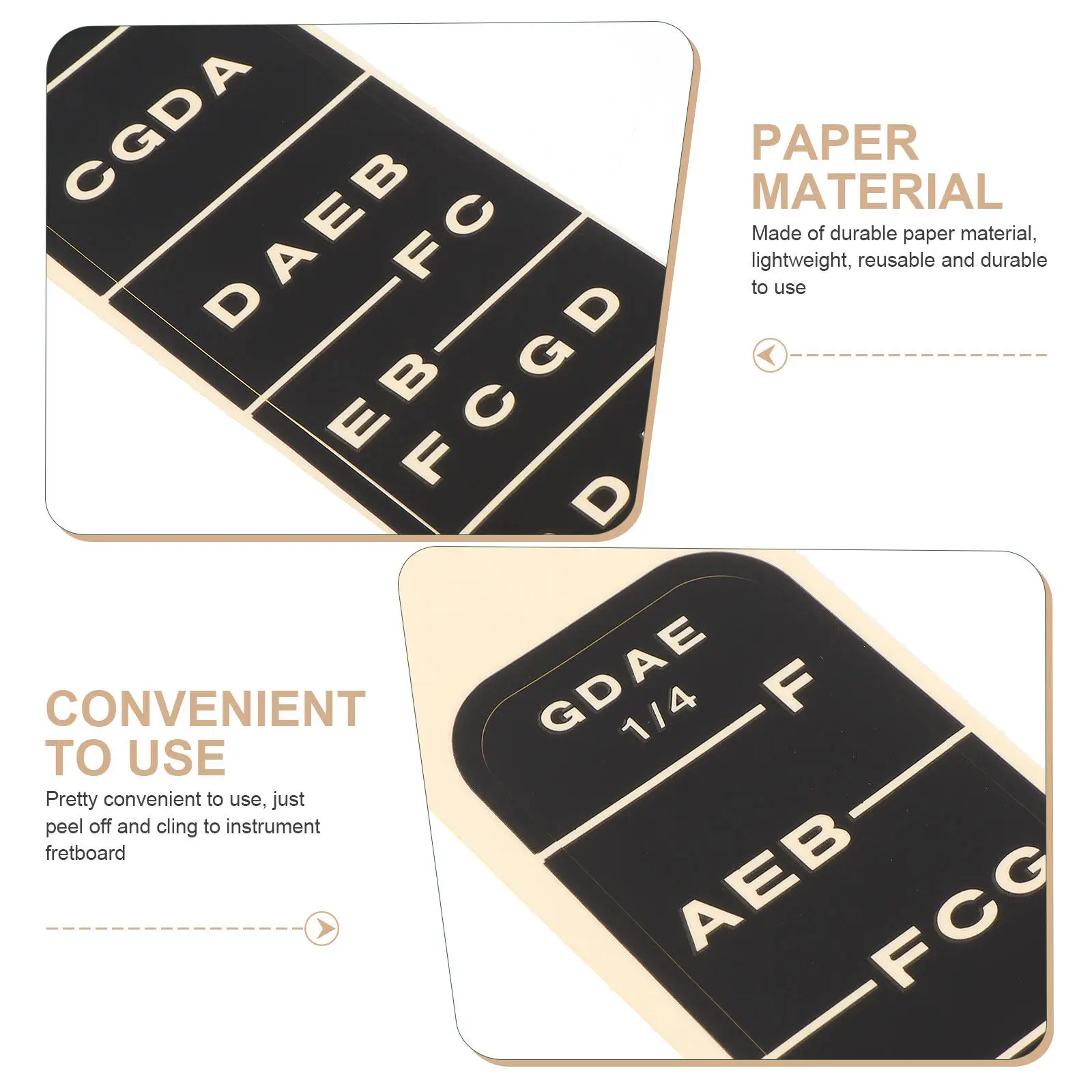 4Pcs Violin Fretboard Stickers Intonation Decals Fingerboard Note Labels for Beginner Learners Fast Accurate Note Location