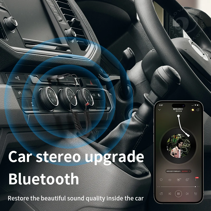 New Upgrades Bluetooth 5.5 Audio Receiver USB To 3.5mm AUX Car Wireless Music Adapter With Mic For Car Kit Speaker BT Transmit