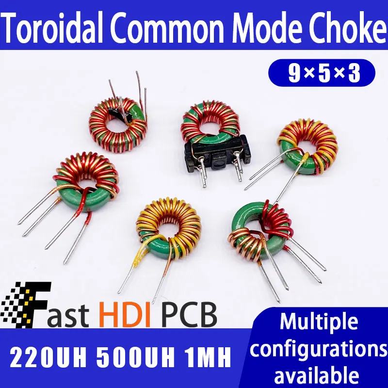 コモンモードフィルタインダクタ 100/220/500/1000uH 9*5*3 スナバリングチョーク イーサネットLAN HDMIデータ通信用