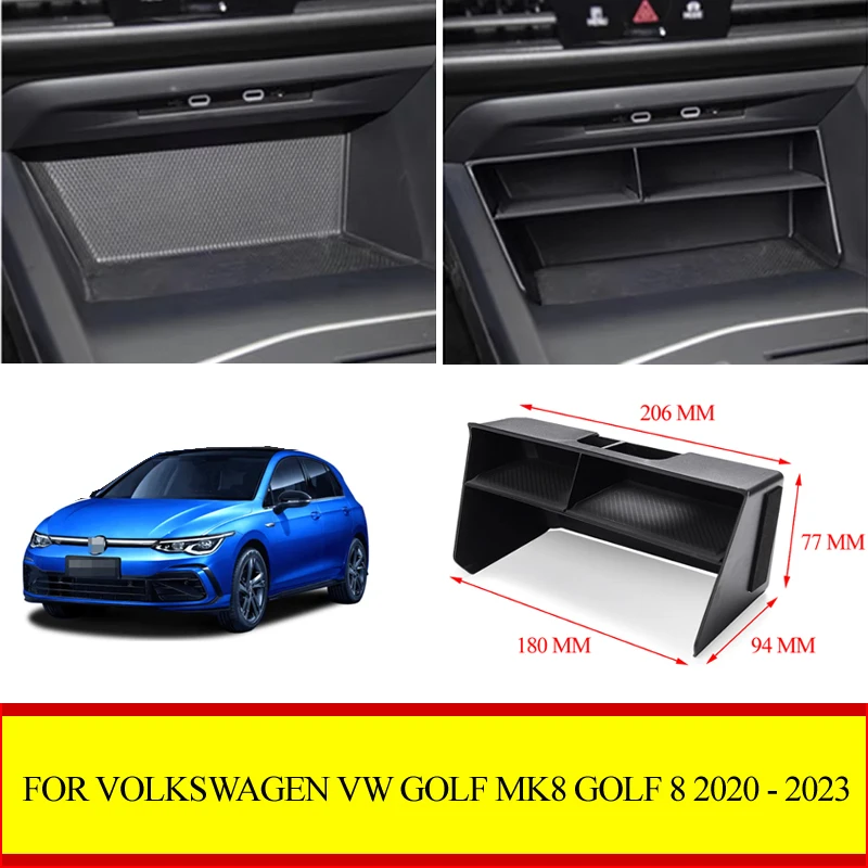 Organizer per Console Centrale Auto, Scatola Portaoggetti per Volkswagen VW Golf MK8 Golf 8 2020 - 2023 LHD, Accessori