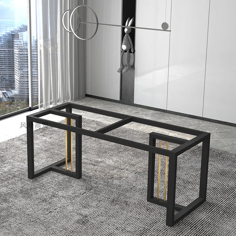 Rock slab dining table feet marble tea legs bracket light luxury coffee  shelf meeting office desk metal base