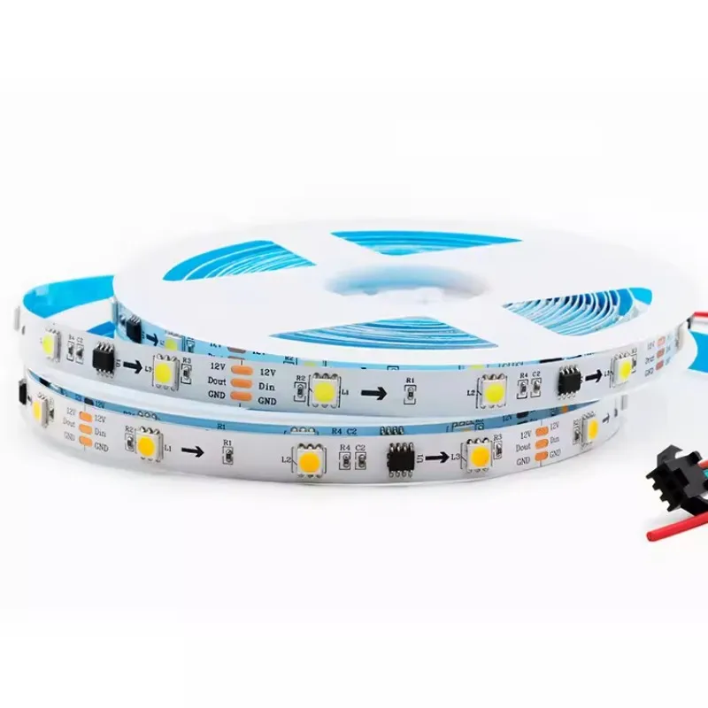 DC12V WS2811 Adressierbarer LED-Streifen für Pferderennen, 5050, einfarbig, weiß, warmweiß, Pixel-LED-Streifen, externe Steuerung, 30/60 LED/M, 5 m