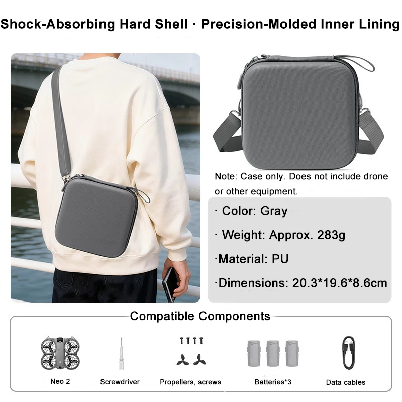 Travel Storage Bag for DJI NEO2 Carrying Case Shoulder Bag Waterproof Protectiv Cover Shell Anti-Scratch Handbag Drone Aceessory