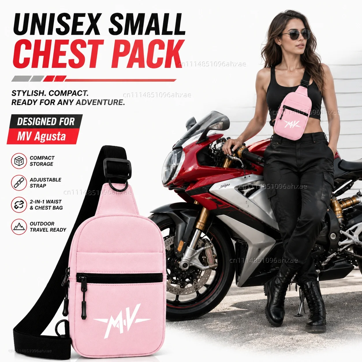 Motorcycle 2In1 Multi-functional Waist Bag Chest Bag Outdoor Travel Bag For MV Agusta 675 800 Brutale 800 1000 Turismo Veloce RC