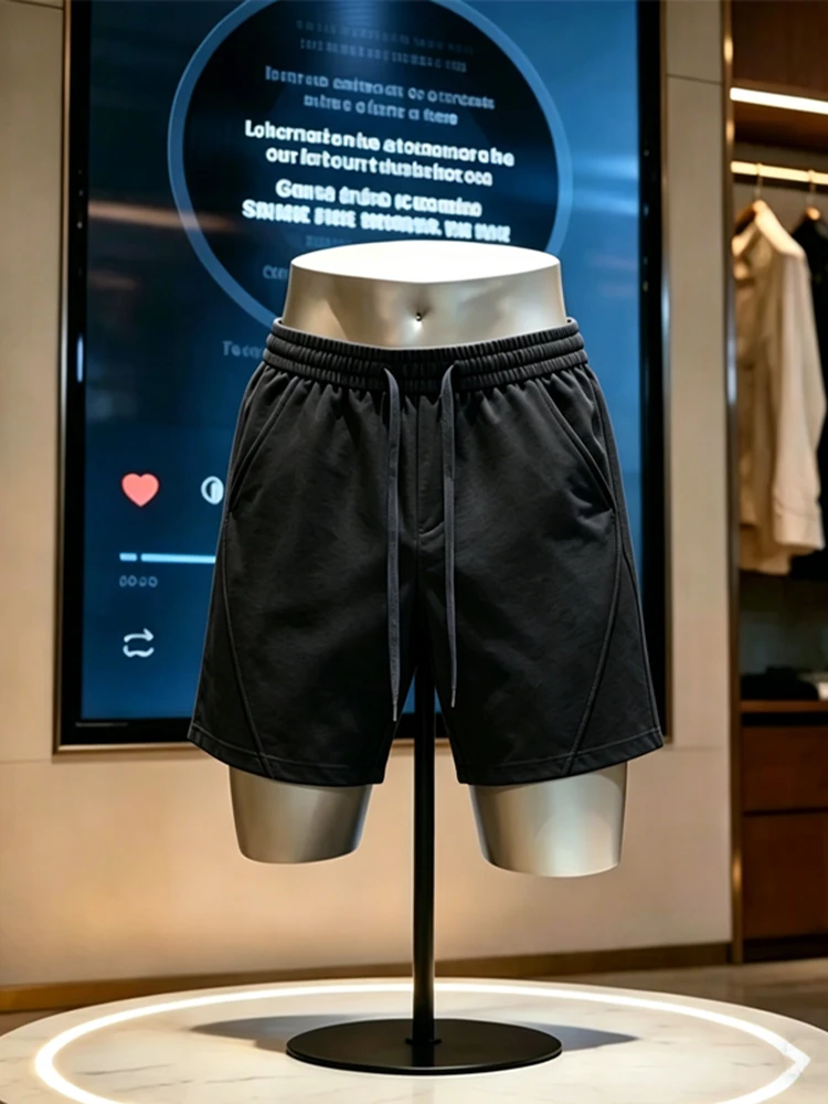 

Black American Fitness Sports Shorts Men's Summer Outdoor Running Special Five-Quarter Casual Basketball Training Mid-Pants