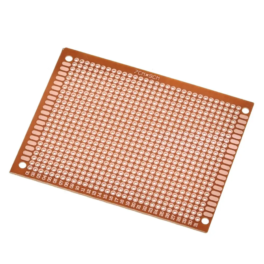 TZT 7x9 7*9cm Single Side Prototype Board Breadboard Universal Board Experimental Bakelite Copper Plate Board Yellow image 3