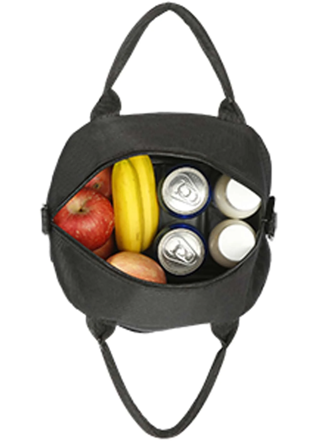 Modern Simple One Hand Shoulder Ice Bag Large Capacity Black Lunch Bag Seafood Fruit Hot and Cold Beverage Bag