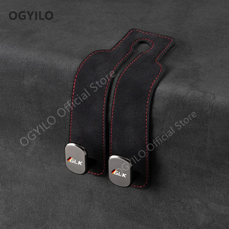 For Mercedes Benz GLK 2 in 1 Car Rear Seat Back Hooks Handbag Clip Universal Double Hooks Holder Storage Car Accessories