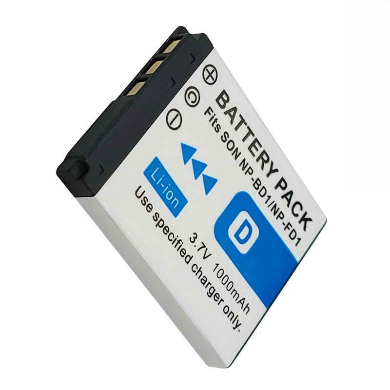 Bateria 1000mAh NP-BD1 FD1 para Sony TX1 T77 T90 T300 T500 T900 T200 Substituição totalmente decodificada para Sony Cybershot