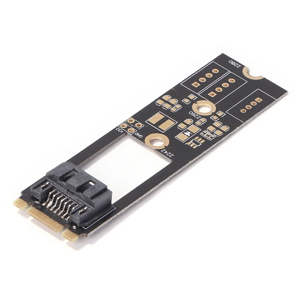 M.2 SATA 어댑터, M.2 NGFF to SATA3.0 7 핀 컨버터 어댑터, M2 B-M 키 to SATA3.0 카드, 2242 2260 2280 SDD 커넥터