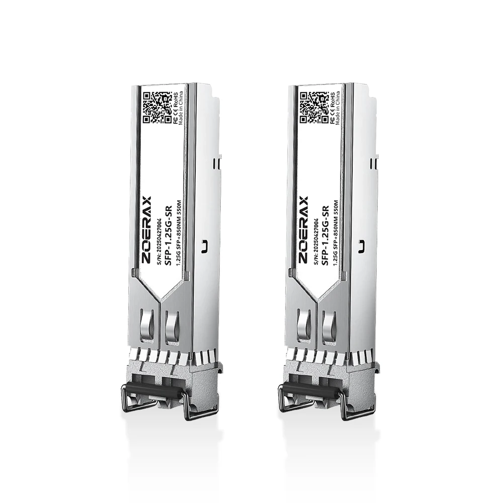 ZoeRax 1.25/2.5/10G SFP Multi-Mode LC Duplex Transceiver-Modul 850nm 550/500/300m DDM Glasfasermodul Plug-and-Play