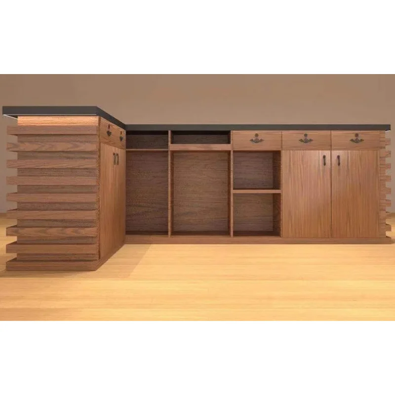 custom.Modern MDF Customized Extendable Reception Desk Office Building Hotel Hospital Gym School & Basement