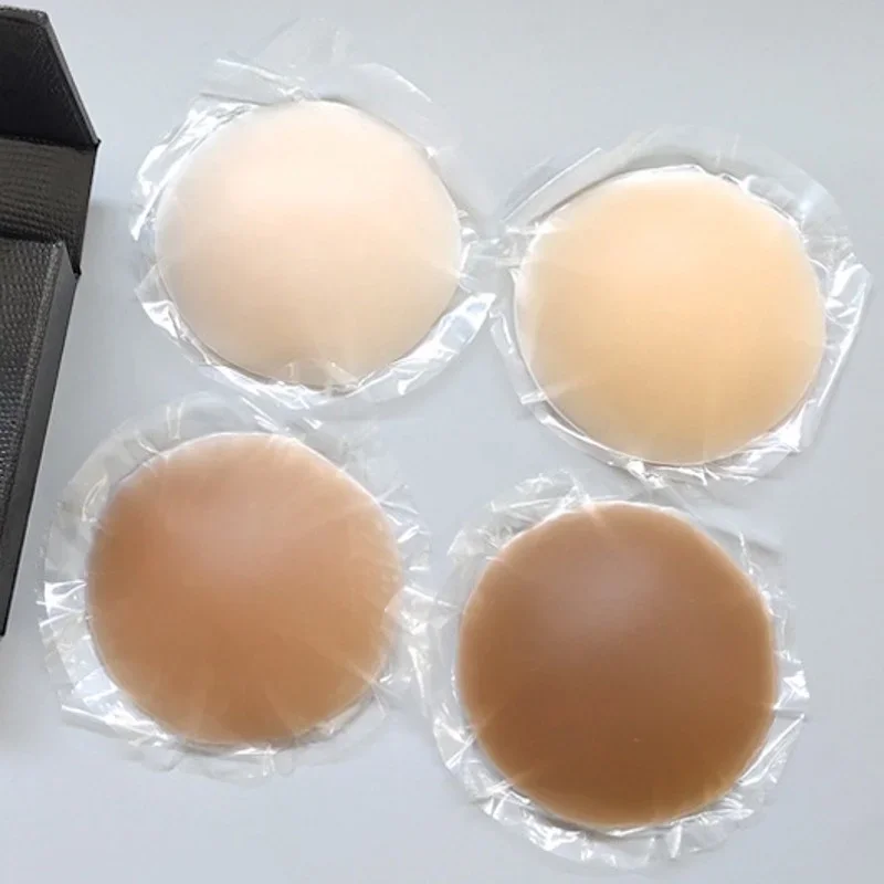 1Pair Reusable Invisible Adhesive Bras Seamless Washable Silicone Nipple Cover Breathable Chest Pad Women Underwear