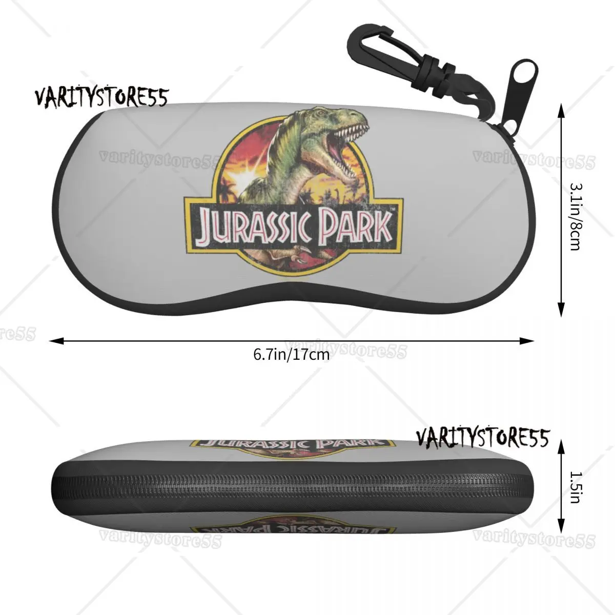 Jurassic Parks Eyeglass Glasses Case Men Women Soft Dinosaur World Sunglasses Protective Bag