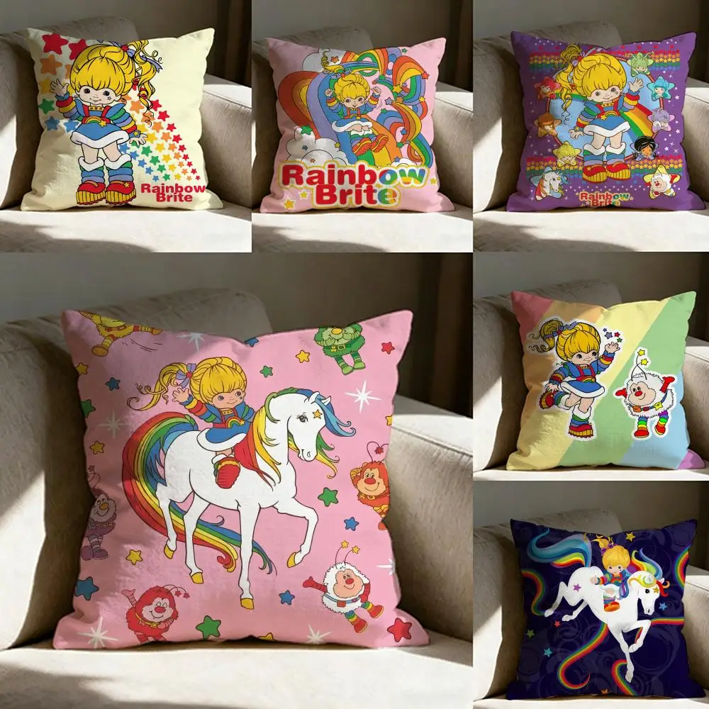 

Милая наволочка R-Rainbows B-Brite, с двусторонним принтом, для диванной подушки, для изголовья кровати.