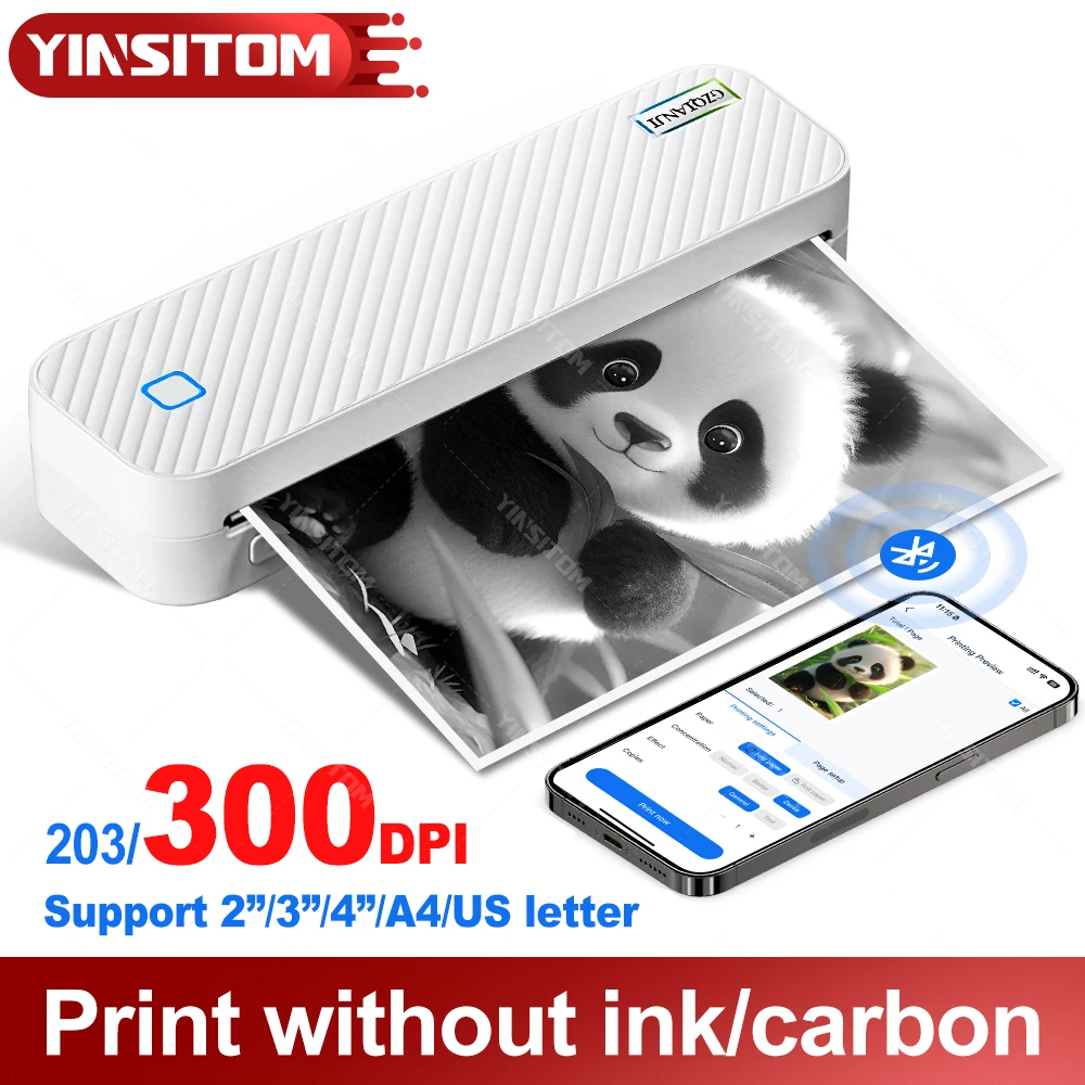 GZQIANJI A4 Wireless Tattoo Transfer Stencil Printer Tattoo Transfer Thermal Copier Machine Compatible with Smartphone & PC A4
