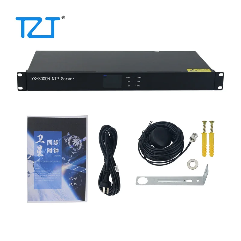 

TZT YK-3000H NTP Server Network Time Server w/ 1U Chassis (1/2/3/4 Network Ports + 10-meter Portable Antenna)