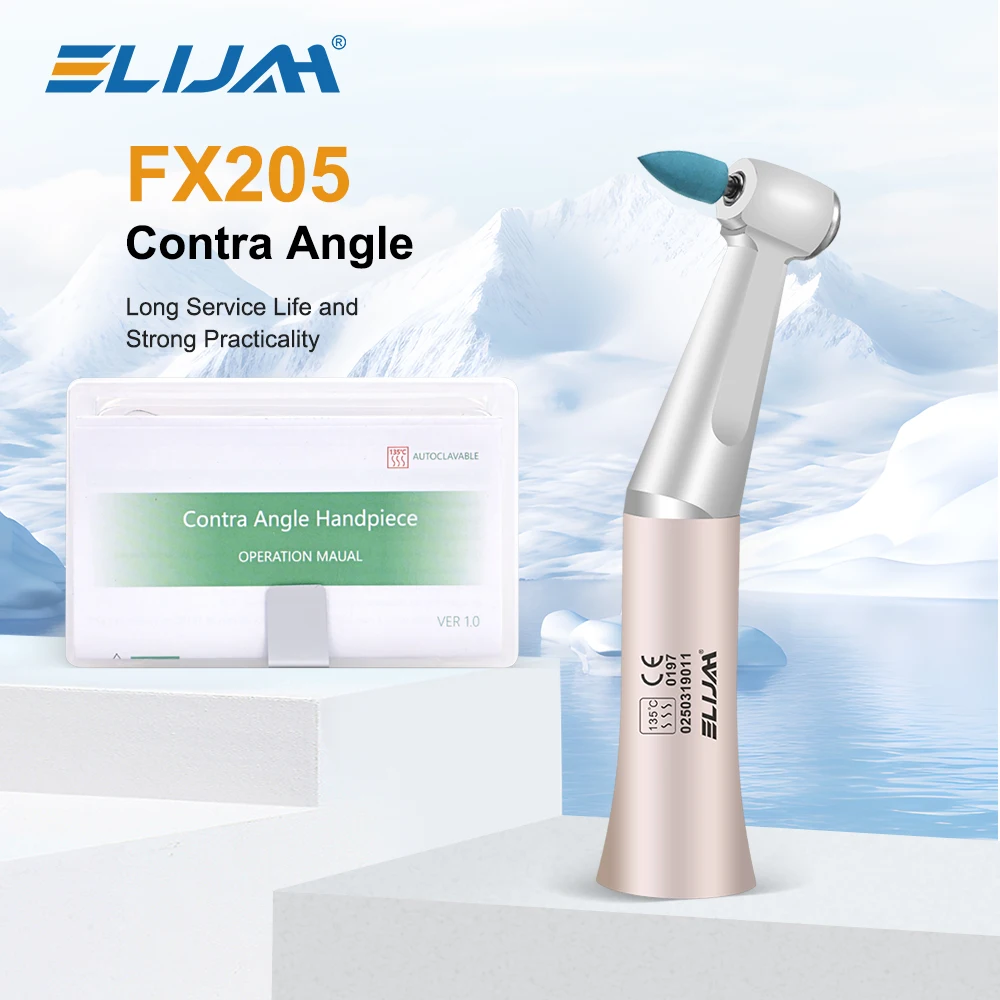 Kątnica dentystyczna ELIJAH 1:1 wolnoobrotowa z końcówką nosową, wolnoobrotowa kątnica dentystyczna typu E FX205, narzędzia dentystyczne