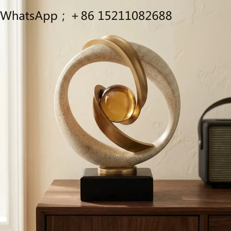 LLY minimalist ornament, rolling wealth, antique living room TV cabinet, light luxury niche high-end home decoration