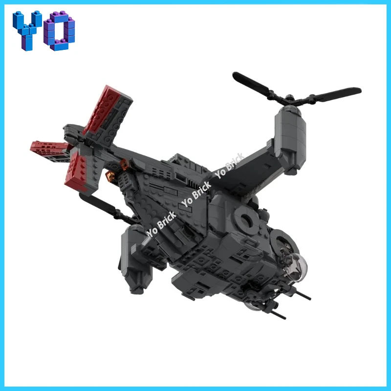 

Vertibird Alternate Build MOC Building Blocks, Detailed Post-Apocalyptic VTOL Model for Collection and Decor