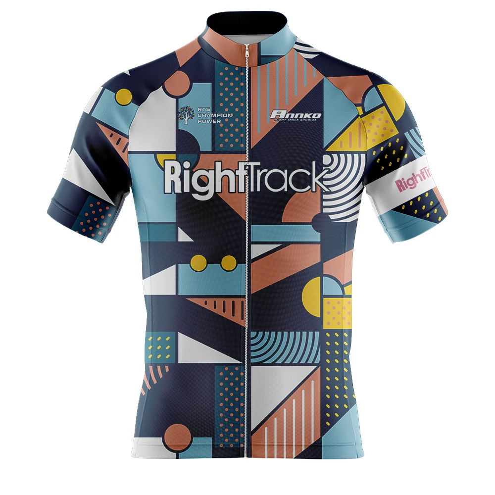 2022 Righttrack Pro Cycling Jersey Colorful Style Camisa De Ciclismo Mans Short Sleeve Bike Clothing