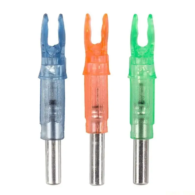U2JB 3Pcs/pack Plastic LED Lighted Nocks Luminous Nocks Set LED Nocks