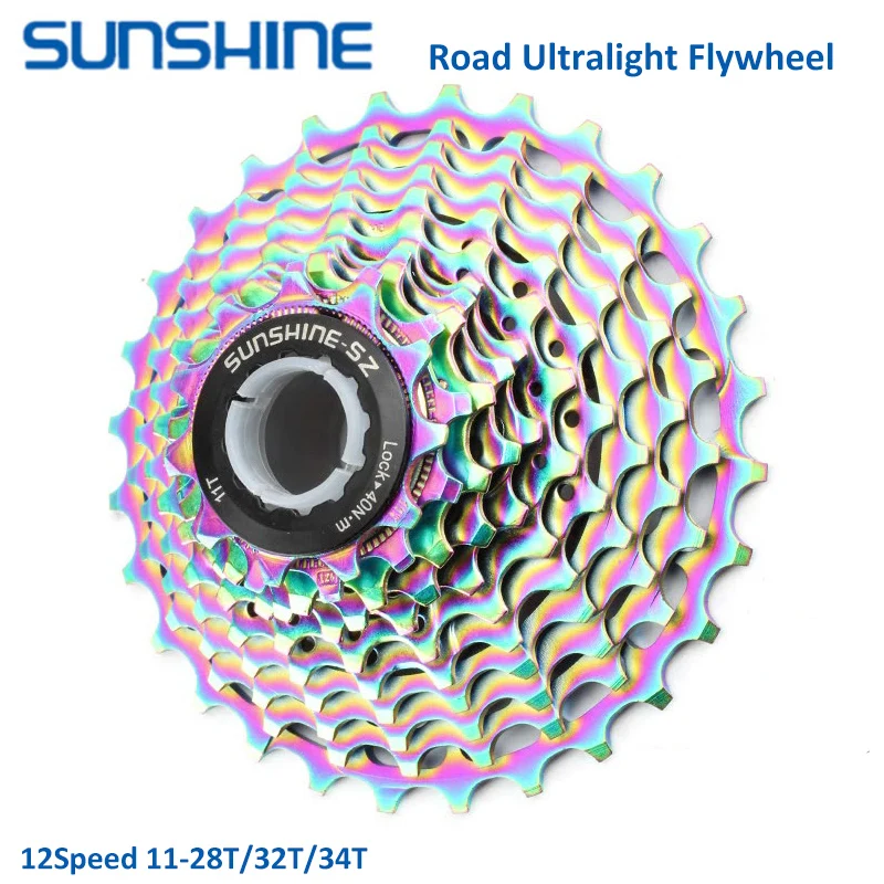 

SUNSHINE Road Bike Ultralight Cassette Flywheel 11 Speed 28T 32T 34T 36T Bicycle Flywheel 12V Sprocket K7 Gravel For Shimano