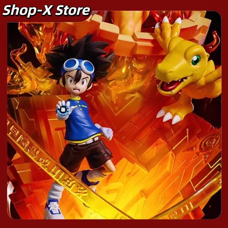 

New Digimon Tai & Agumon To War Greymon Evolution Gk Statue Set - Anime Desktop Decor Collectible Figure Gift