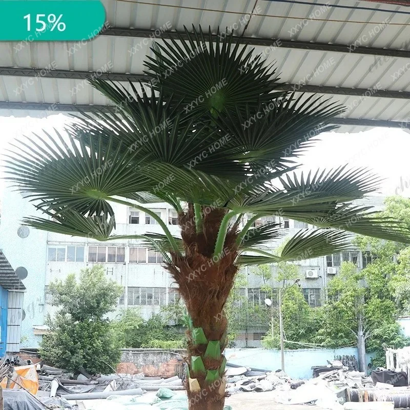 XX Simulation Fan Kwai Tree Indoor and Outdoor Large Palm Tree Tropical Simulation Pukui Tree Scenic Landscape