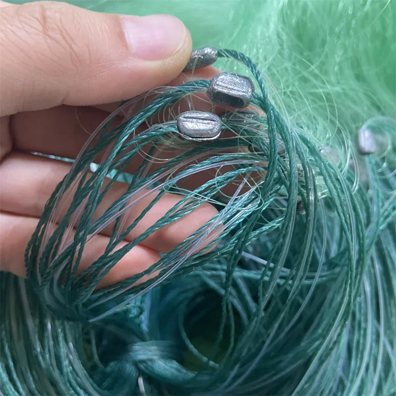 China Single Layer Nylon Monofilament Fishing Net 2m 10m 25m 50m 100m Length For Small Fish Gill Net