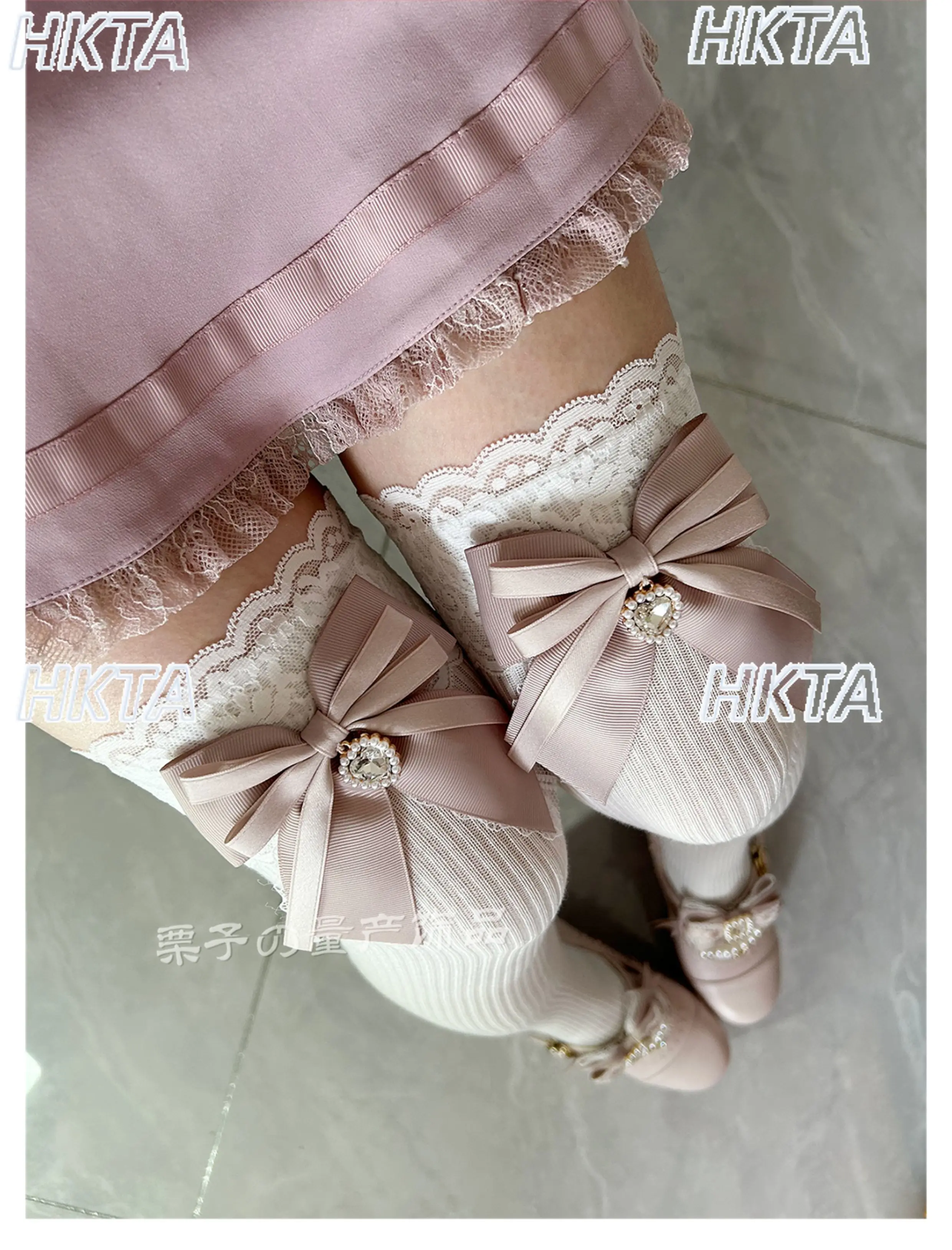 

Japanese 2025 Mass Produced Winter Lolita Lace Skinny Black Knee High Socks Female Sweet Versatile Cotton White Stockings Women