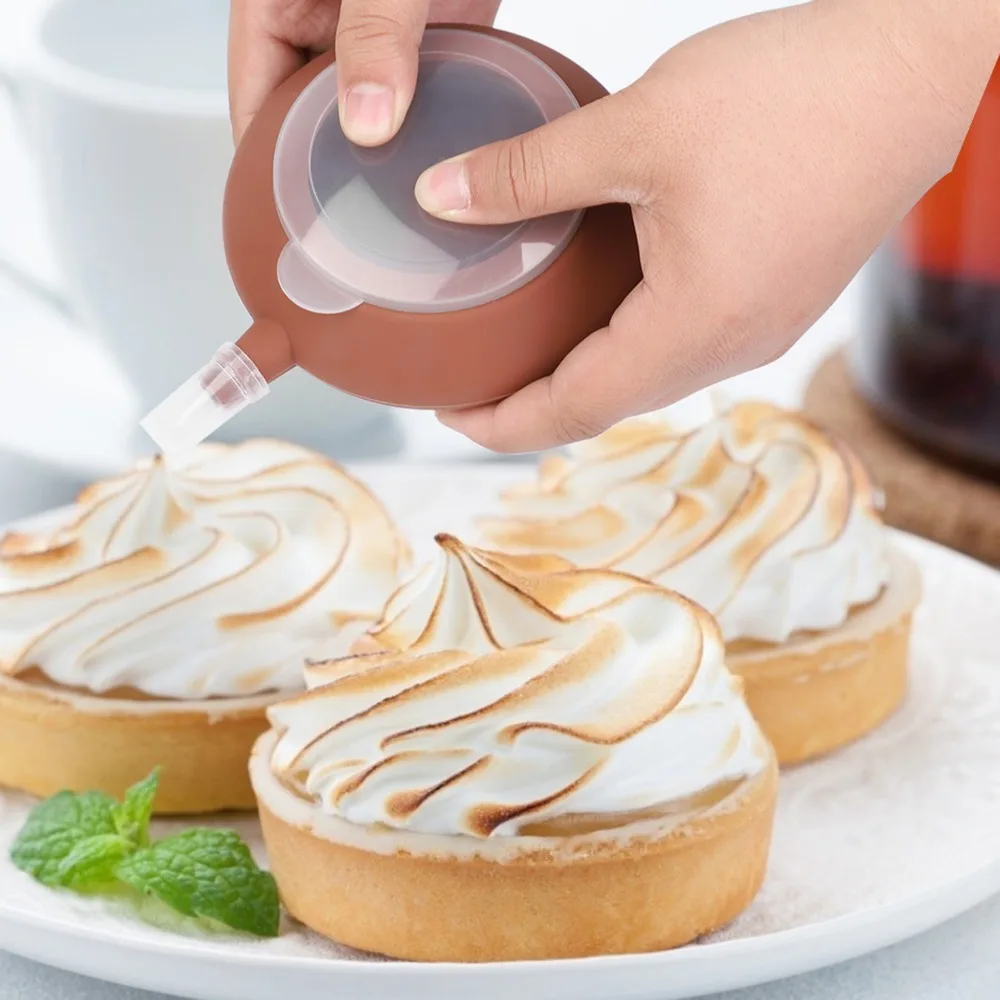 5PCS Food Grade Silicone Silicone Macaron Mold Cream Decorating Nozzle Pot Shape Pastry Cream Nozzle Compact Five Nozzles - view 4