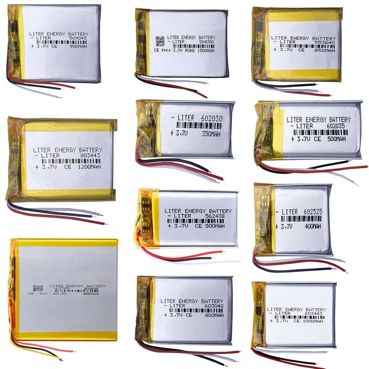 3-wire NTC 3.7V lithium battery rechargeable lithium battery for mp3 mp4 mp5 DVR GPS PSP Vedio Game toys Tools