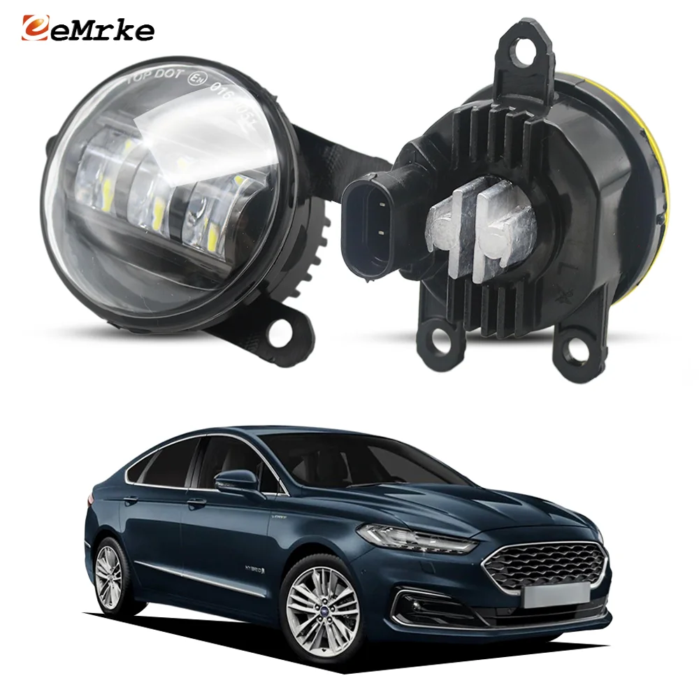 2-PCS Left and Right Upgrade LED Fog Lights Lamp DRL For Ford Mondeo Vignale Hybrid Mondeo 5 St-line Europe 2019 2020 2021 2022