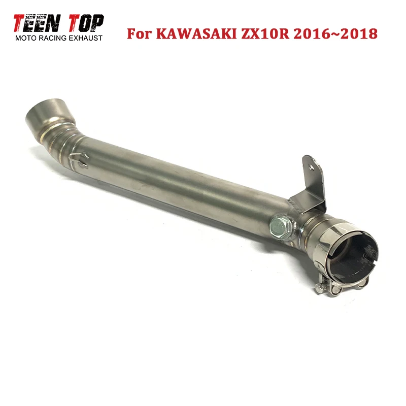 

Выхлопная труба мотоцикла из нержавеющей стали для Kawasaki ZX10R, средняя соединительная труба 16-18, 60,5 мм, Escape Moto Mid Connect, катализаторная трубка