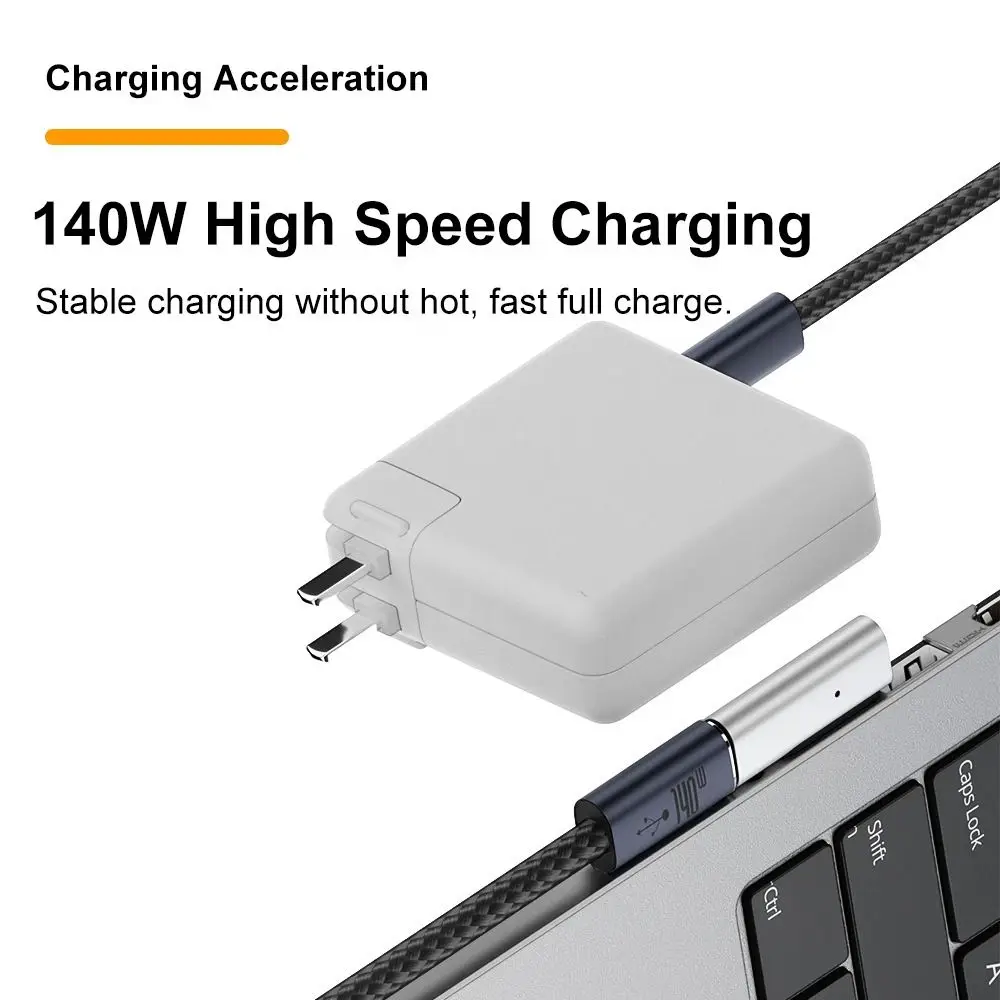 140W Konwerter żeński typu C na Magsafe 3 Złącze do laptopa Adapter magnetyczny USB-C Lampka kontrolna 28V 5A dla MacBook Air/Pro