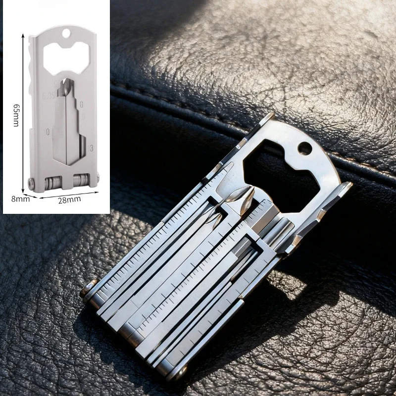 Multi-functional Stainless Steel Pocket Tool – 13-in-1 Portable Folding Tool for Outdoor Emergency Repairs