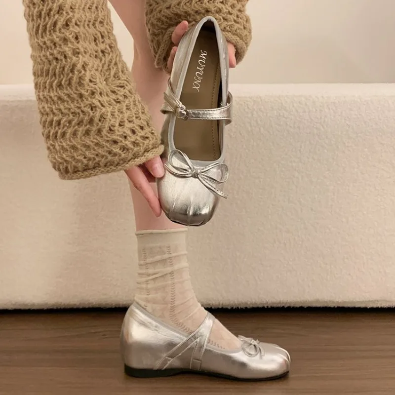 

Hot Seller 2026 new Spring Butterfly-knot Women Mary Jane Shoes Comfort Soft Sole Flats Ladies Casual Dress Ballerina Footwear