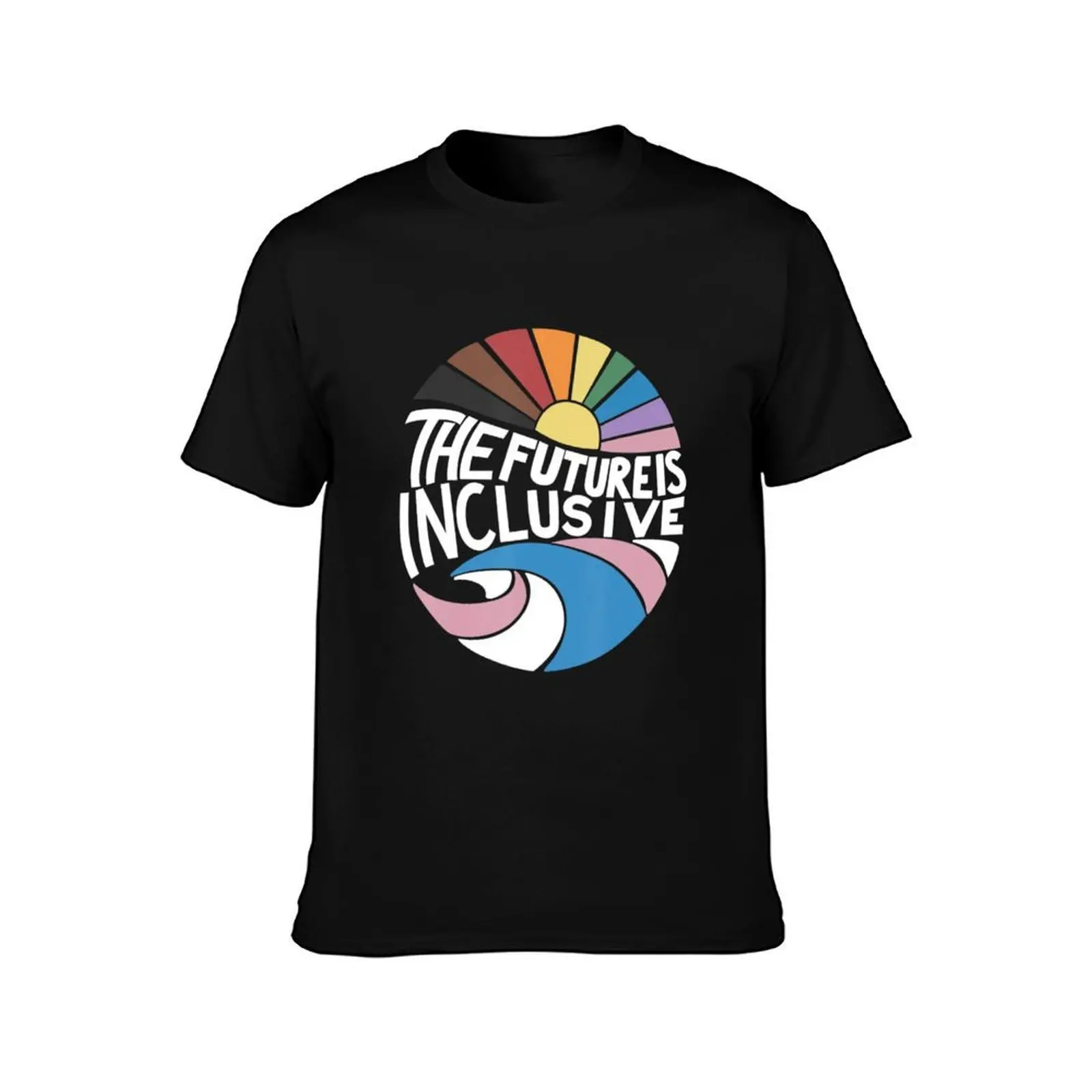 Retro Vintage The Future Is Inclusive Lgbt Gay Rights Pride T-Shirt, Summer Casual Cotton Tee, Oversized Streetwear Tops