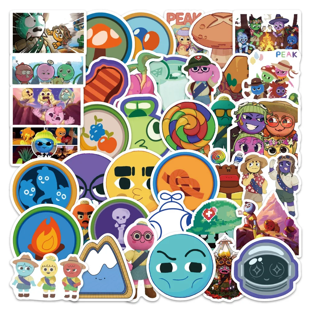 60PCS Cool Cartoon Peak Game Fun Sticker DIY Decoration Waterproof Skateboard Notebook Graffiti Toy