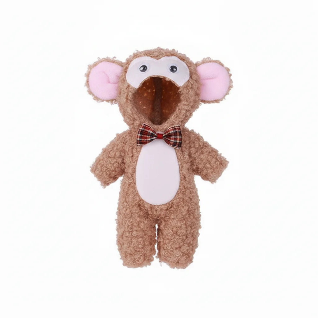 Cute Lace Doll Dress Top Jumpsuit Cartoon Animals Miniature Hat Suit For Ob11 16~17cm Doll Clothes Accessories